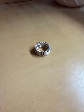 Tiffany & Co. Silver Somerset Mesh Band Ring